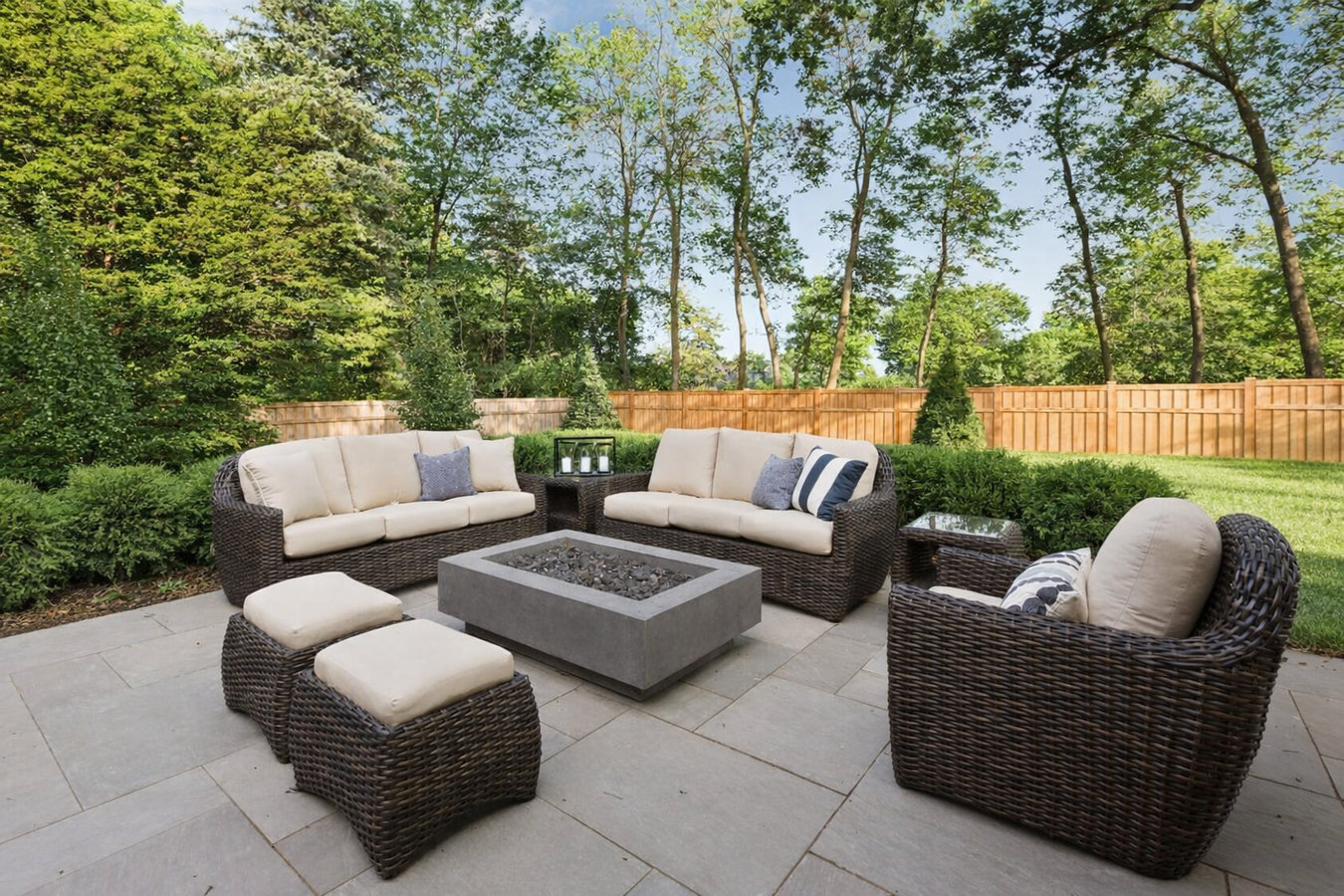 Concrete patio construction